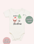 First Christmas Custom Name Tree Santa One Piece - personalised