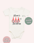 First Christmas Santa Gnome Custom Name One Piece - personalised
