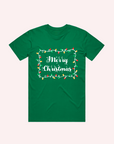 ADULT MERRY CHRISTMAS T-SHIRT LIGHT BULB