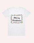 ADULT MERRY CHRISTMAS T-SHIRT LIGHT BULB