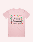 ADULT MERRY CHRISTMAS T-SHIRT LIGHT BULB