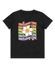 BIRTHDAY GIRL WAVY LETTER RETRO T-SHIRT