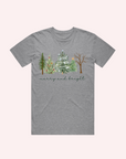 ADULT MERRY BRIGHT CHRISTMAS TREES T-SHIRT