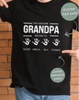 ADULT GRANDPA AND GRANDKID'S NAME T SHIRT- Personalised