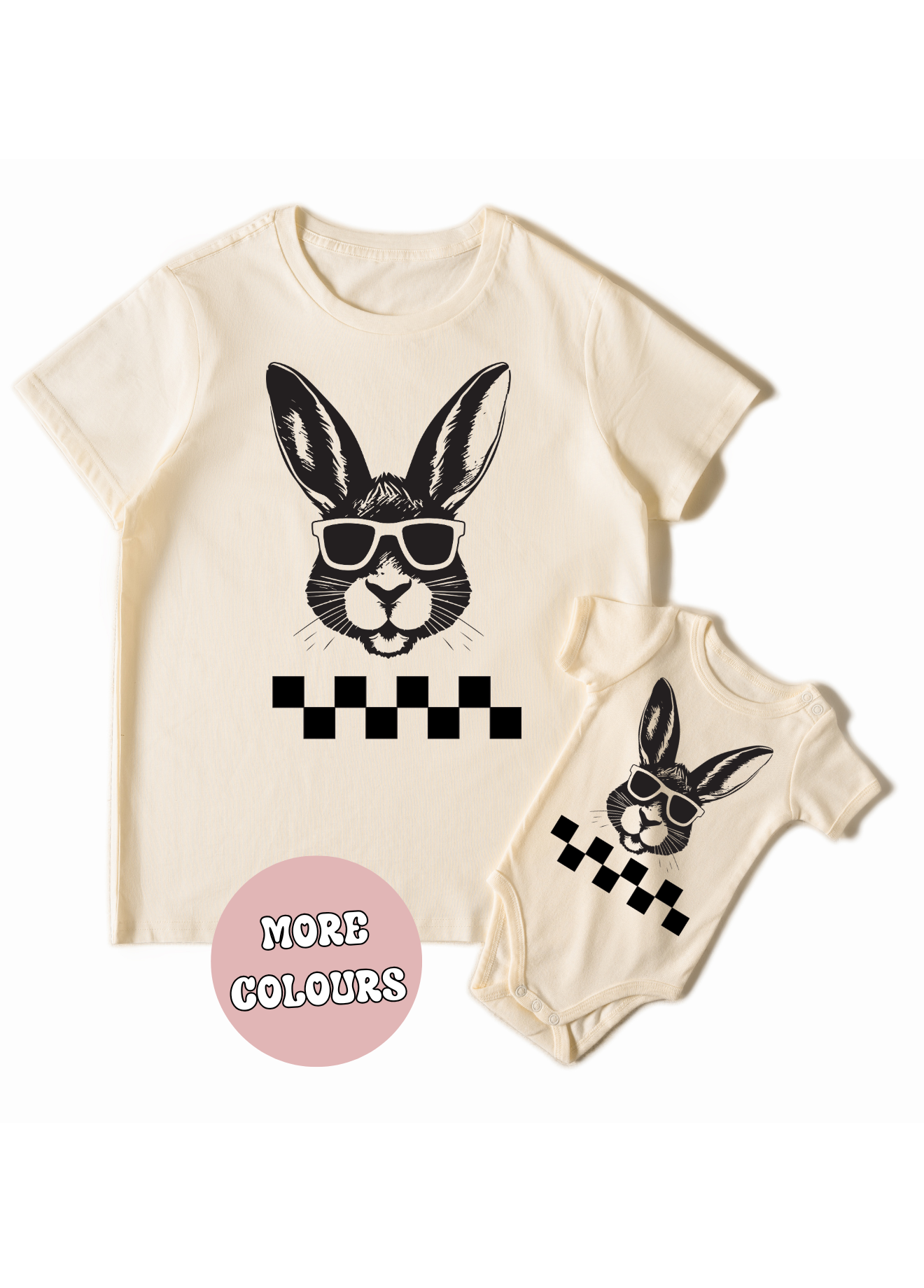 COOL BUNNY  TSHIRT FAMILY MATCHING
