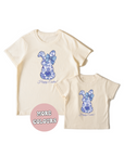 BLUE BUNNY FLORAL CHINOISERIE FAMILY T SHIRT
