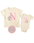 EASTER BUNNY LETTER OR NUMBER PINK- personalised