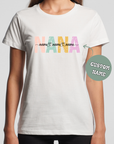 ADULT NANA AND KID'S NAME T-SHIRT- Personalised