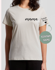 ADULT MAMA AND KID'S NAME ON SLEEVE- Personalised