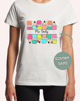 ADULT PENCILS TSHIRT TEACHER NAME- Personalised