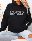Mama with custom name on sleeve, Mother’s Day gift, Mothers day shirts