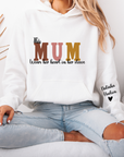Mum with name on sleeve Hoodie Sweat Mother’s Day gift, Mothers day shirts