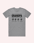 ADULT GRANDPA AND GRANDKID'S NAME T SHIRT- Personalised