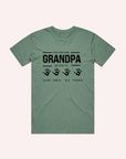 ADULT GRANDPA AND GRANDKID'S NAME T SHIRT- Personalised
