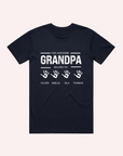 ADULT GRANDPA AND GRANDKID'S NAME T SHIRT- Personalised