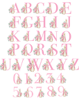 EASTER BUNNY LETTER OR NUMBER PINK- personalised