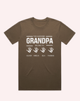 ADULT GRANDPA AND GRANDKID'S NAME T SHIRT- Personalised