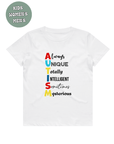 AUTISM AWARENESS TSHIRT- always unique totally intelligent sometimes mysterious