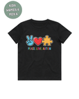 AUTISM AWARENESS TSHIRT- peace love