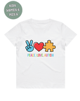 AUTISM AWARENESS TSHIRT- peace love