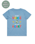 AUTISM AWARENESS TSHIRT- i'm his voice he is my heart