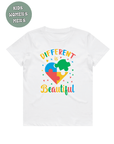 AUTISM AWARENESS TSHIRT- different is beautiful