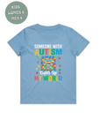 AUTISM AWARENESS TSHIRT- someone with autism light up my world