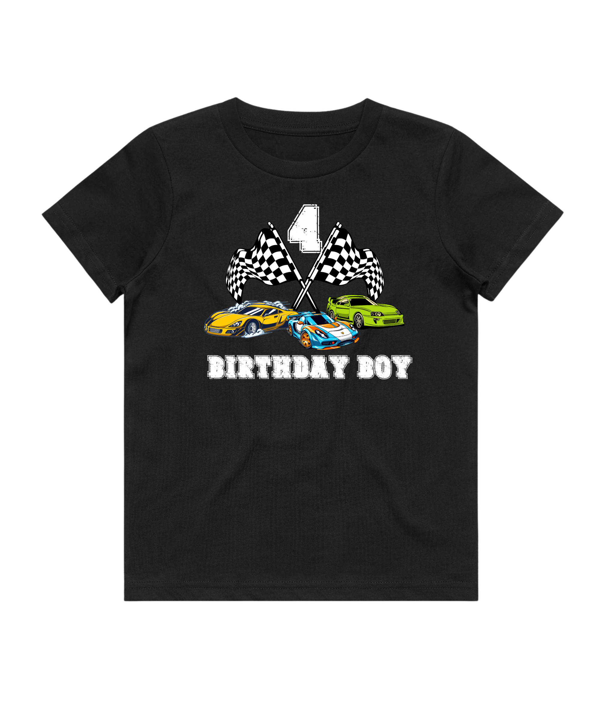 birthday boy t shirt cars and flag australia