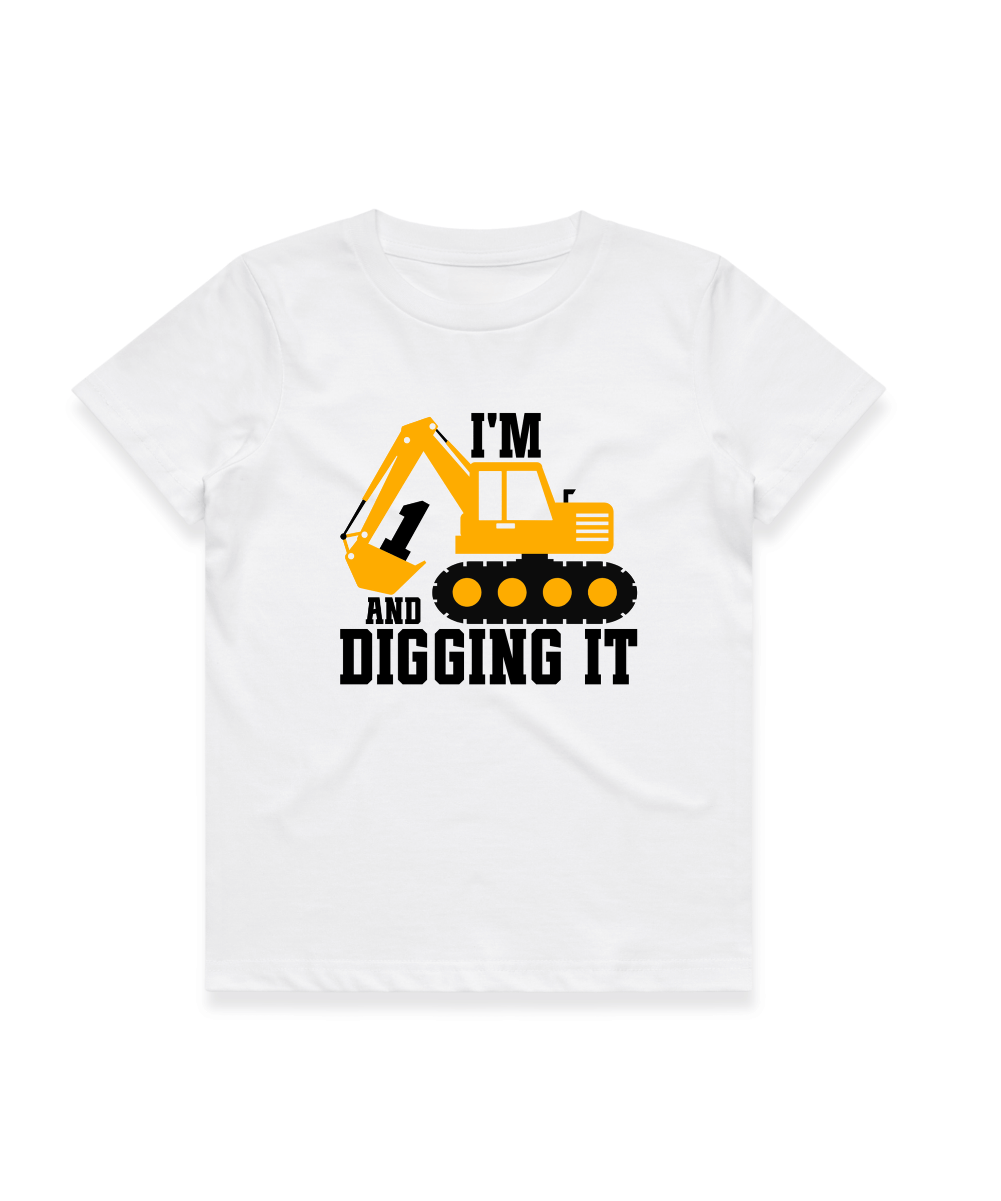 custom birthday t-shirts for kids digger