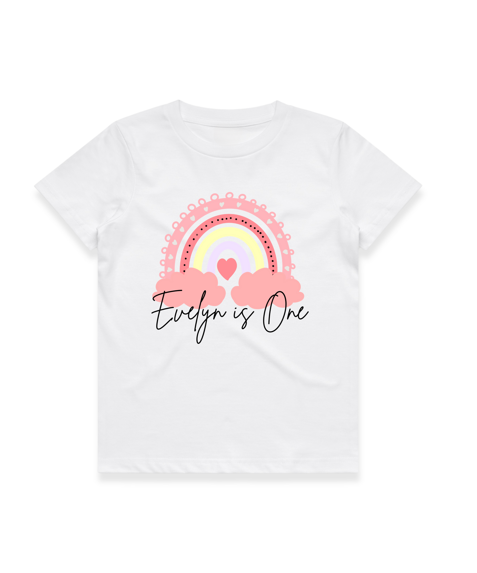 custom name and age rainbow t shirt for girls australia