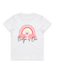 custom name and age rainbow t shirt for girls australia