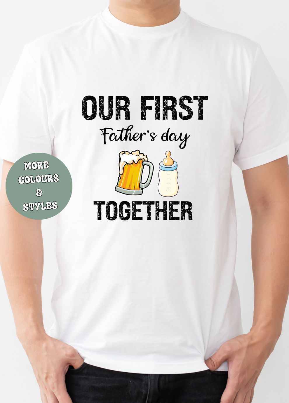 fathers-day-t-shirt-hoodie-crewneck-first-fathers-day-beer-and-milk-bottle
