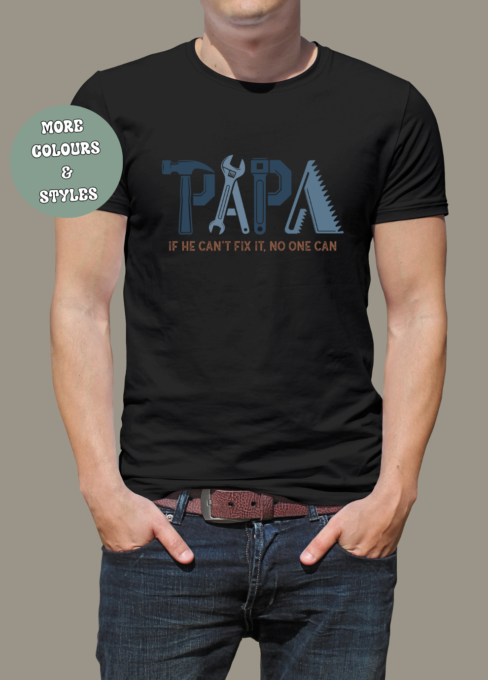 Father’s Day  T-shirt Hoodie Crewneck - papa cant fix it