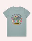 ADULT WILDFLOWERS T-SHIRT TEACHER NAME- Personalised