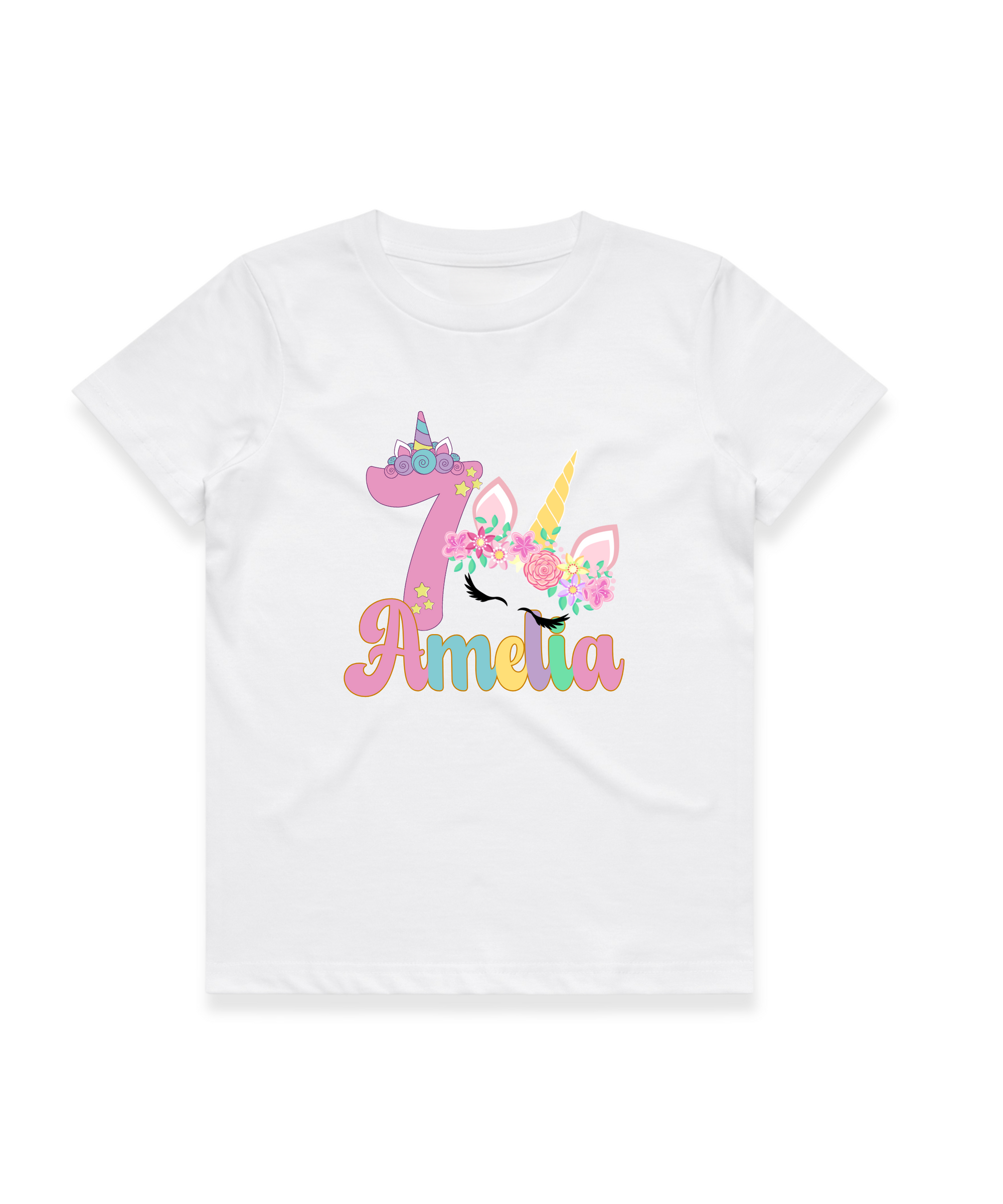 custom age name unicorn birthday for girl australia