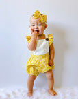 AUGUST BUTTON ROMPER - Toots Kids
