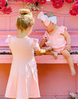 BABY PINK TWIRLY GIRL DRESS - Toots Kids