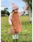 CARAMEL OVERALL DRESS