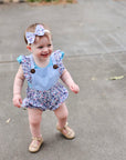 CARLIE BUTTON ROMPER - Toots Kids