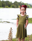 DRIED HERB TWIRLY GIRL DRESS