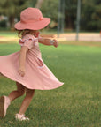 SOFT BLUSH PINK TWIRLY GIRL DRESS