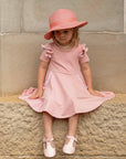 SOFT BLUSH PINK TWIRLY GIRL DRESS