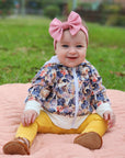 IVORY FLORAL HOODIE - Toots Kids