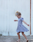 LILAC GREY TWIRLY GIRL DRESS