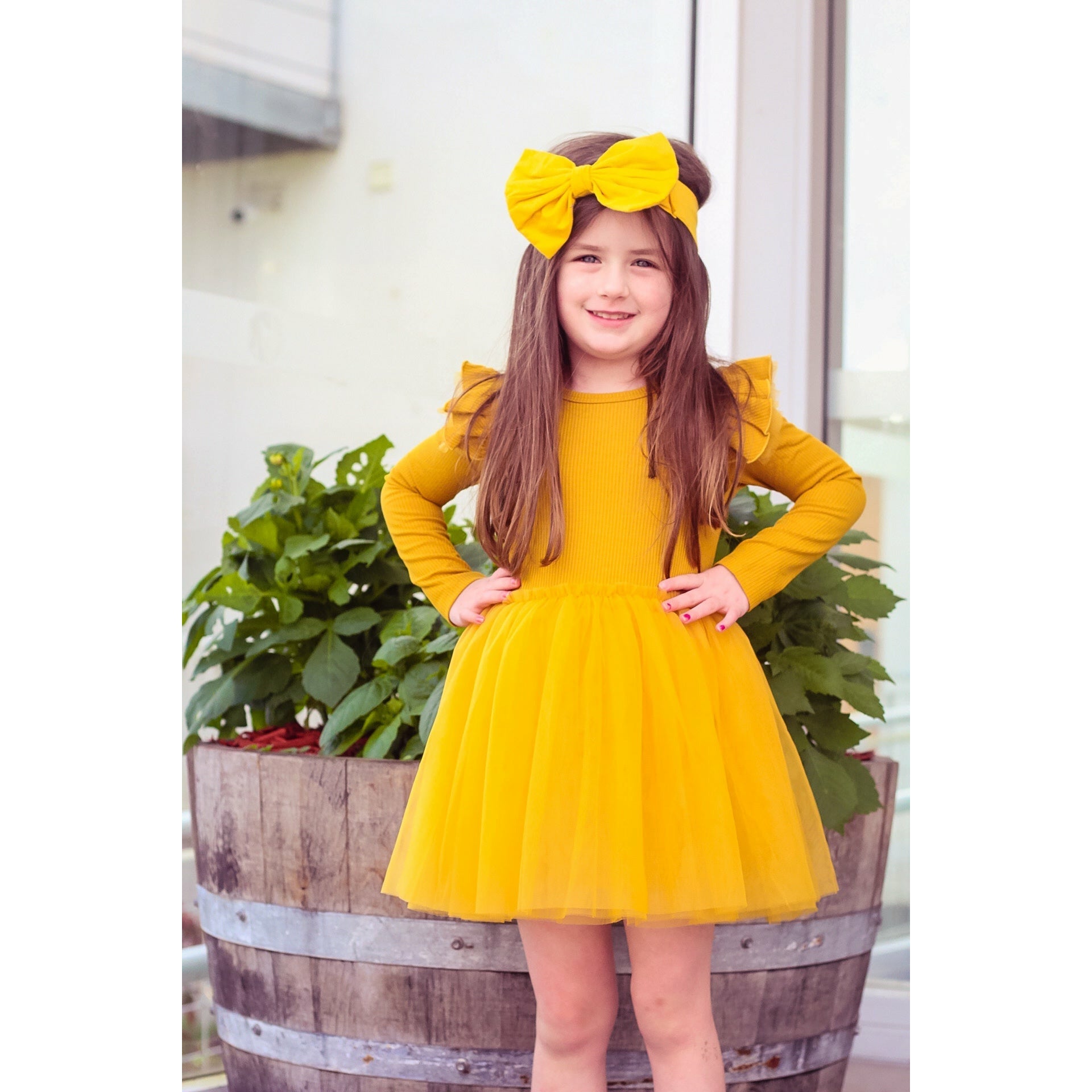 MUSTARD TUTU DRESS - Toots Kids