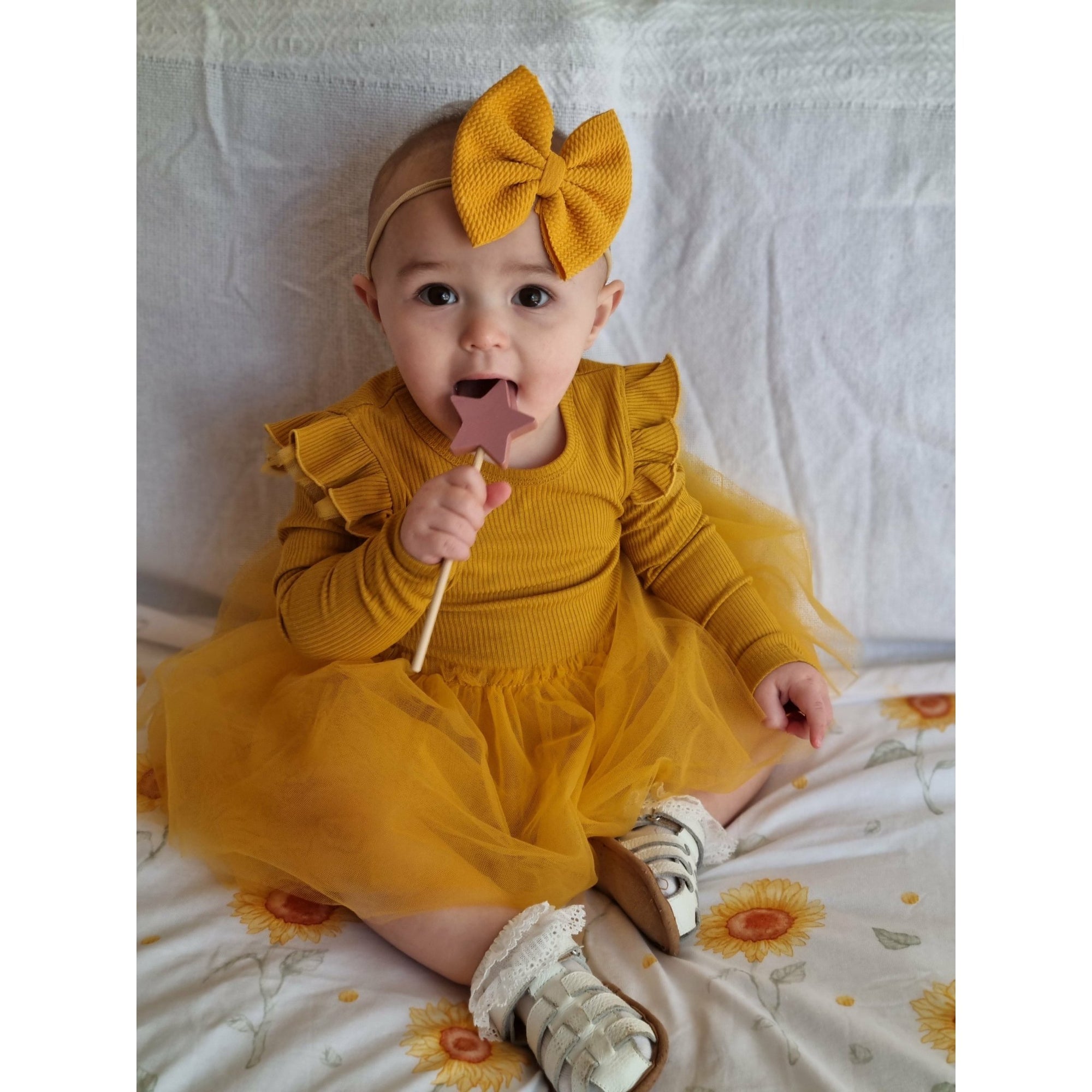 MUSTARD TUTU DRESS - Toots Kids