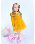 MUSTARD TUTU DRESS - Toots Kids