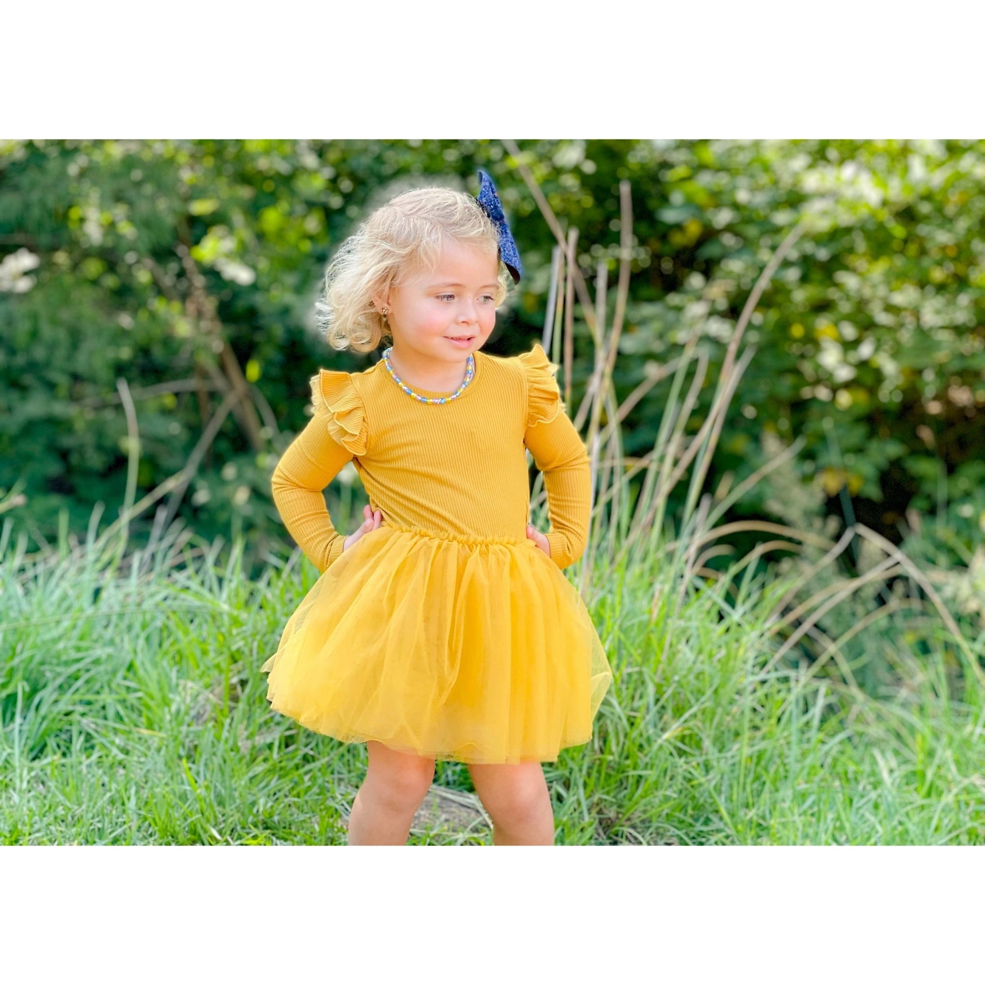 MUSTARD TUTU DRESS - Toots Kids