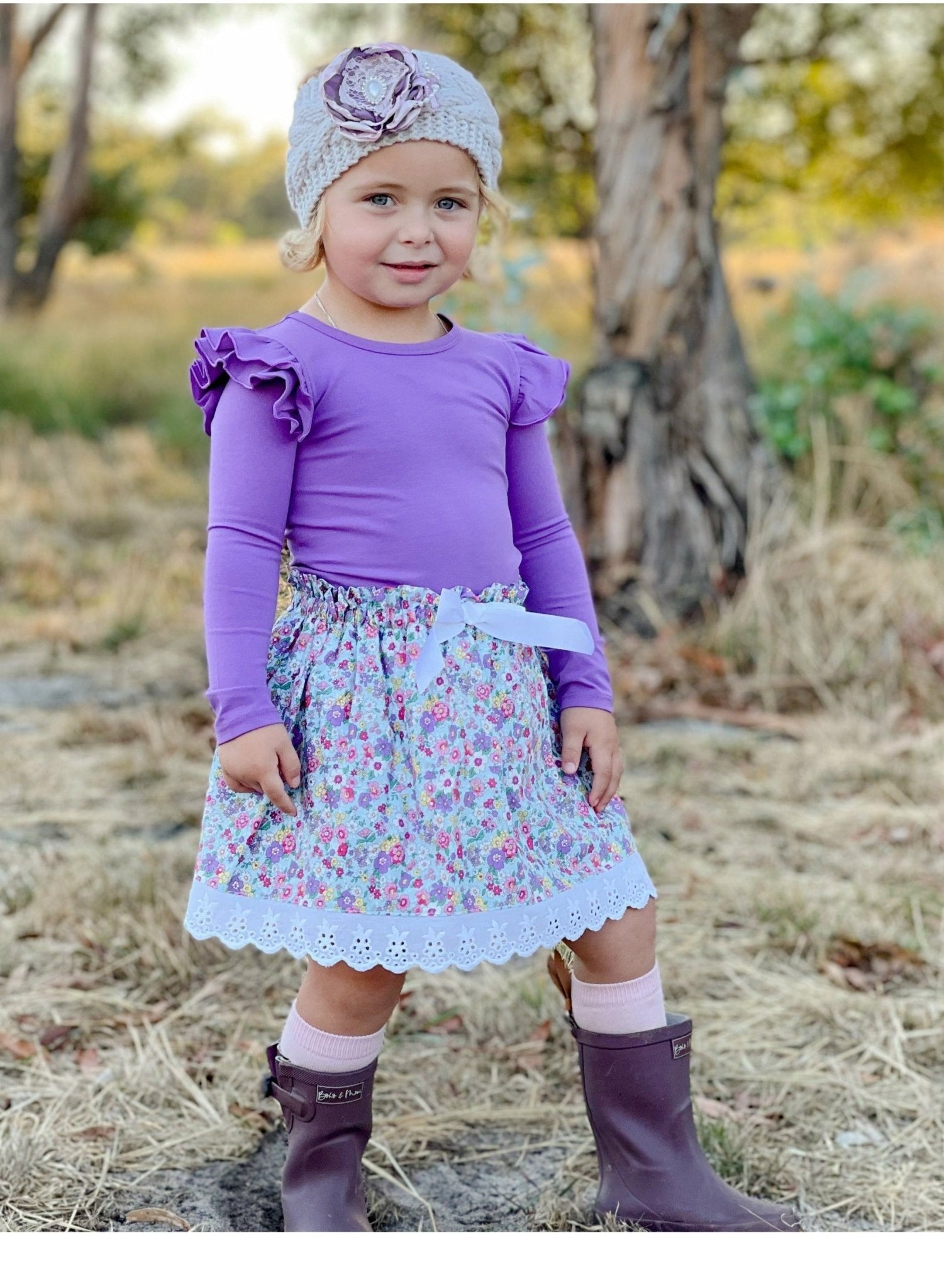 ORCHID LONG SLEEVE FLUTTER - Toots Kids