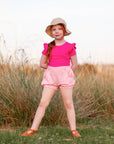 PERSIAN PINK SHORT SLEEVE FLUTTER - Toots Kids